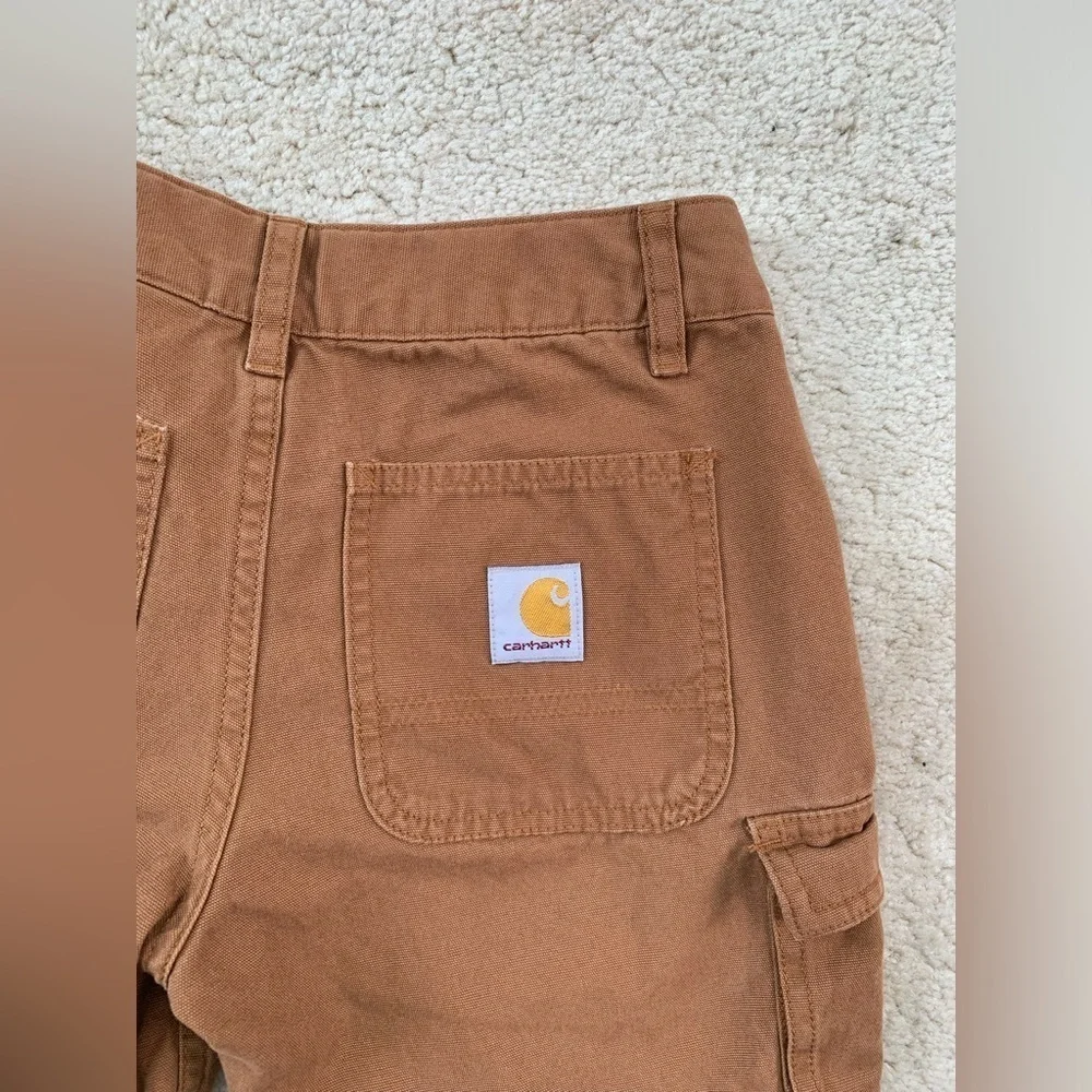 Carhartt Size 8 Tan Canvas Cargo Work Shorts